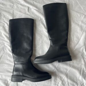 Mango Tall black riding boot